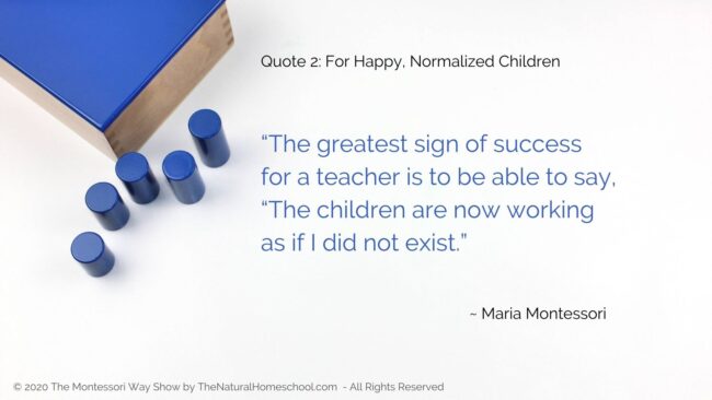 In this post, live show recording and podcast episode, I am going to share with you 3 favorite Montessori quotes for you to ponder on and learn more about this lovely philosophy. 