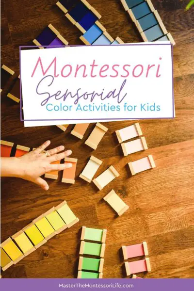 Montessori Sensorial Color Activities for Kids is a post about what we do with our four Montessori Boxes.
