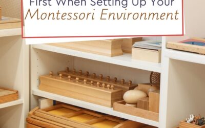 Know this first when setting up your Montessori environment