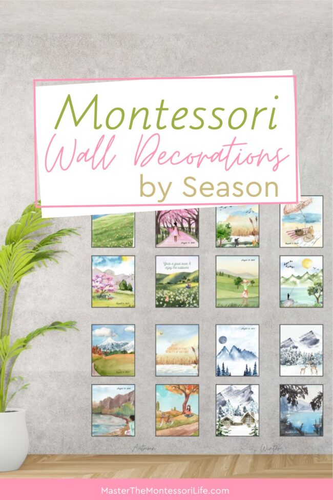 These paintings are the perfect addition to your Montessori wall decorations, and they will help your students to learn about and connect with the different seasons.