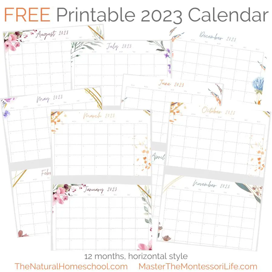 Organize your Montessori environment with a 2023 Printable Calendar Organize your Montessori environment with a 2023 Printable Calendar