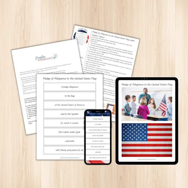 Teaching children the importance and meaning behind the Pledge of Allegiance can be a meaningful addition to any Montessori or homeschool classroom—but where do you start?