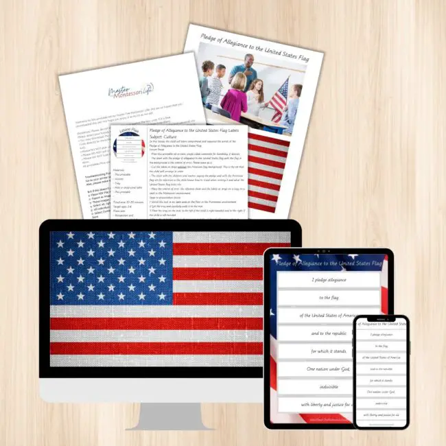 Teaching children the importance and meaning behind the Pledge of Allegiance can be a meaningful addition to any Montessori or homeschool classroom—but where do you start?