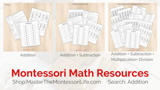 In this training, we will be discussing how to teach addition using the Montessori Method.