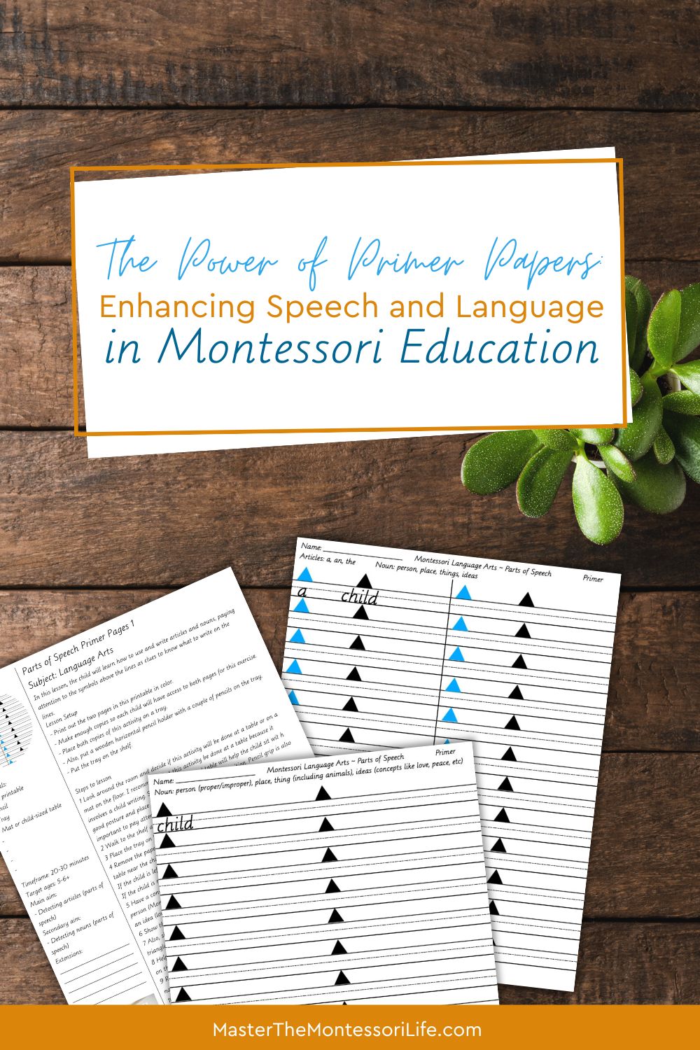 The Power of Primer Papers: Enhancing Speech and Language in Montessori Education