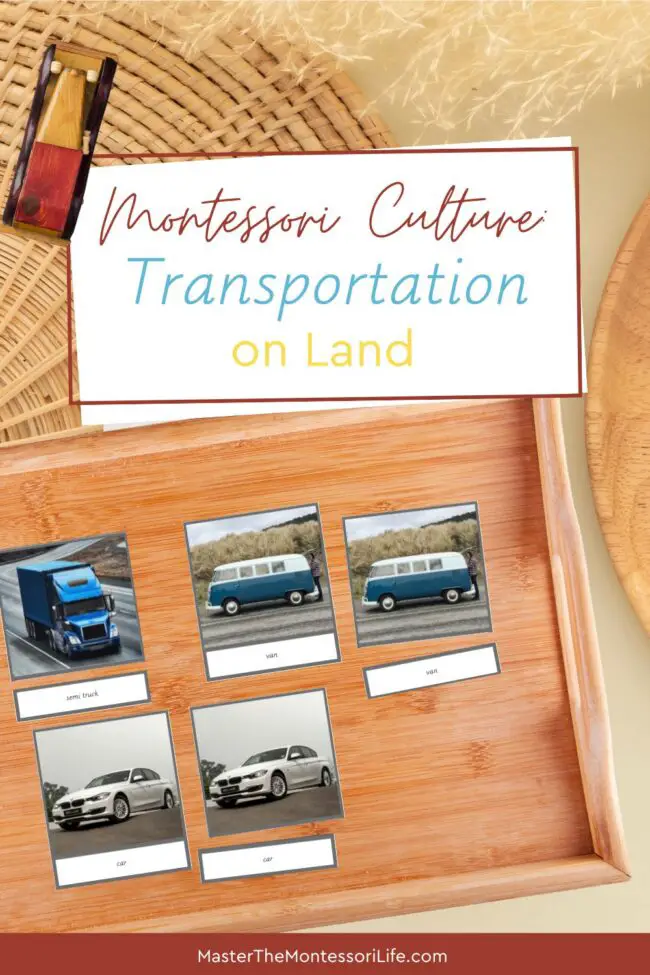 One of the most exciting areas in the Montessori curriculum is the study of transportation on land.