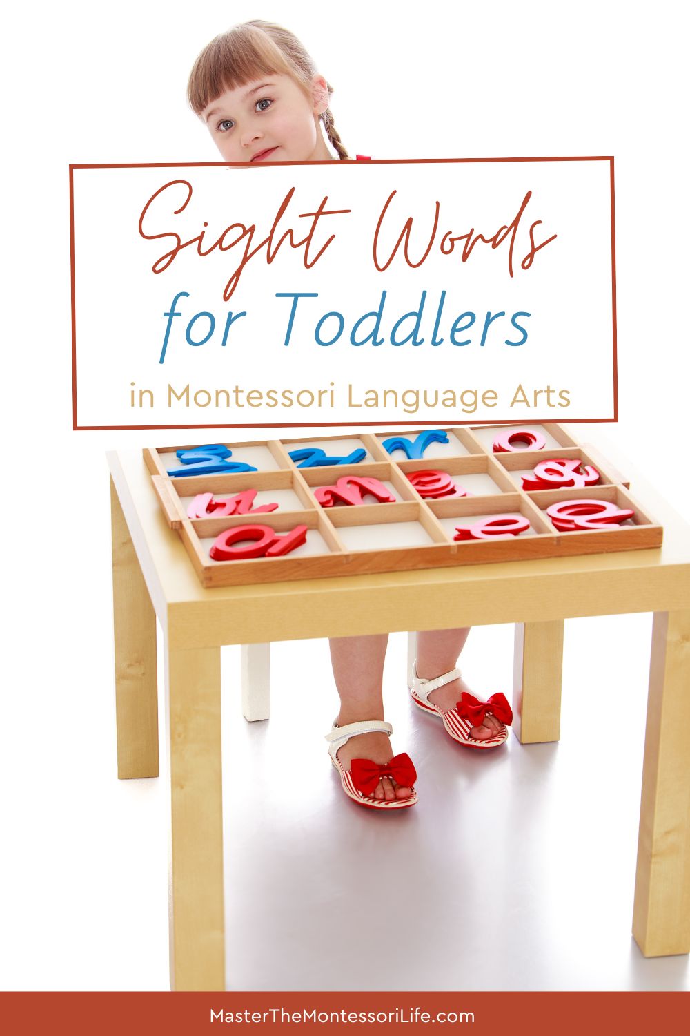 Sight Words for Toddlers in Montessori Language Arts
