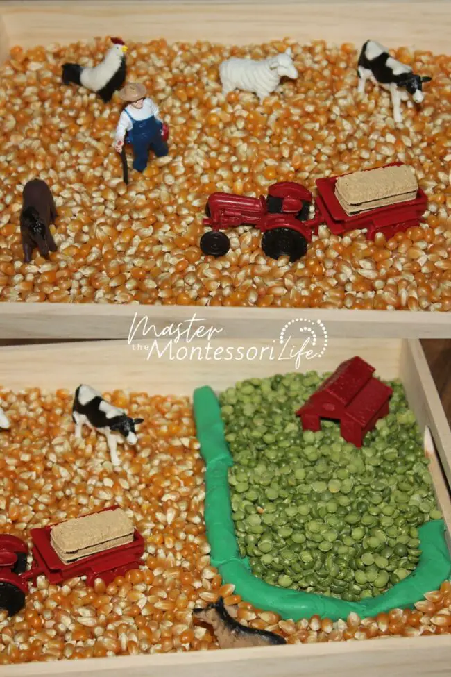 A Montessori farm sensory bin is simple to assemble, rooted in purposeful work, and designed to invite deep exploration.
